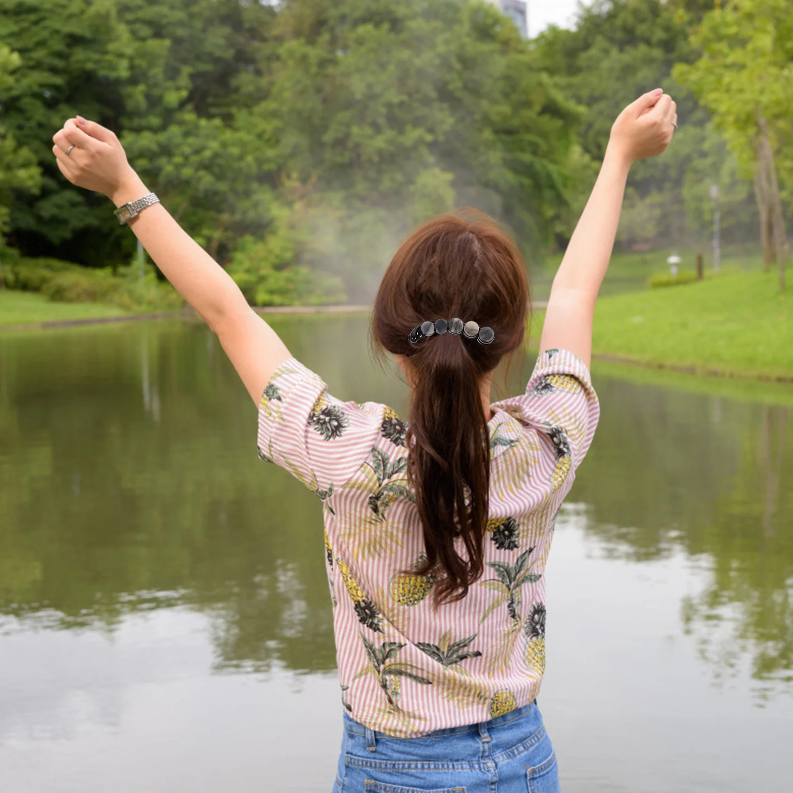 

4 шт., круглая заколка для волос, модный ацетатный аксессуар для женщин, подходит для всех типов волос, подарки для свадебных вечеринок