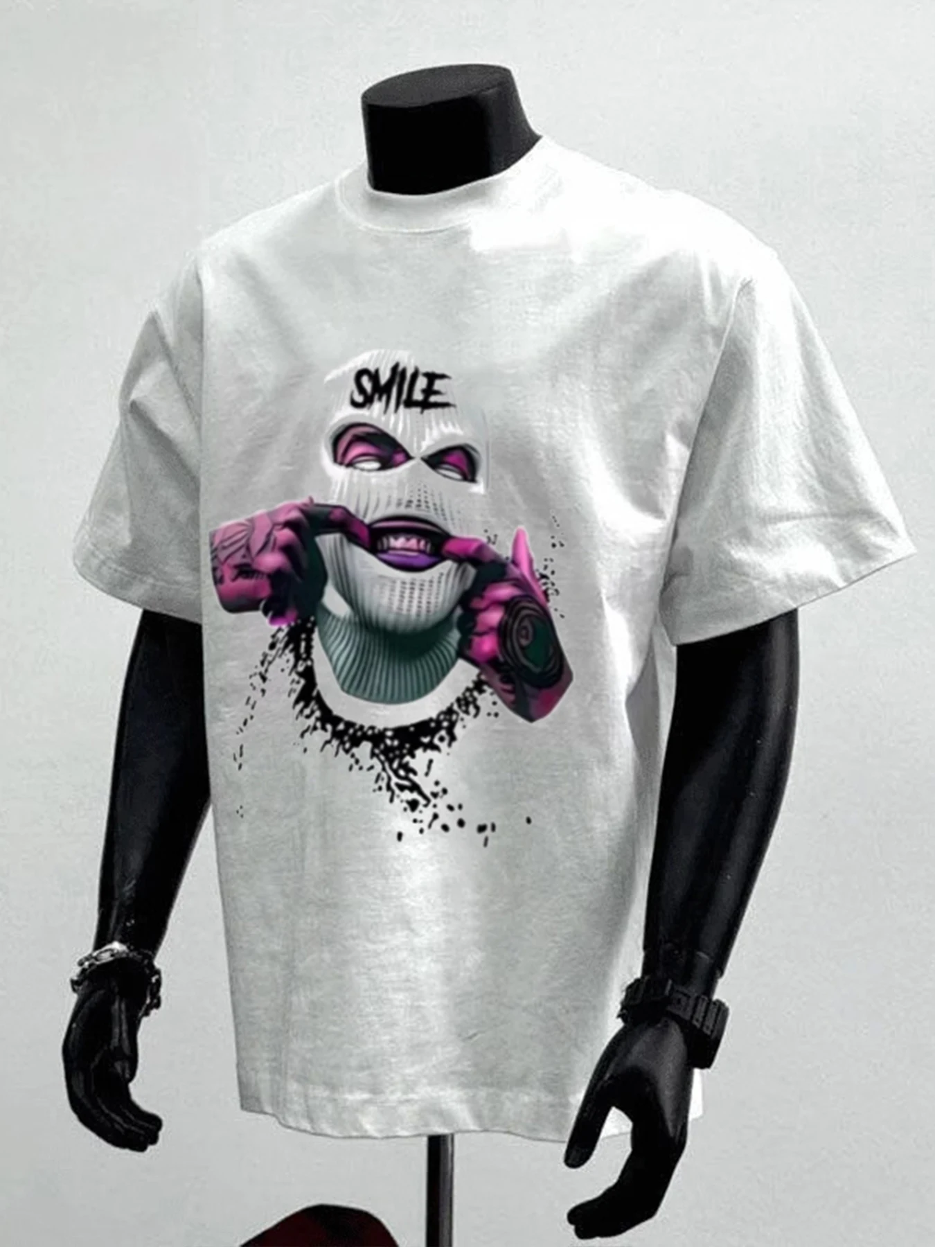 Tシャツ綿 100% パターンプリント夏の男性と女性のヒップ - Urban Streetwear Brand のレビューと価格