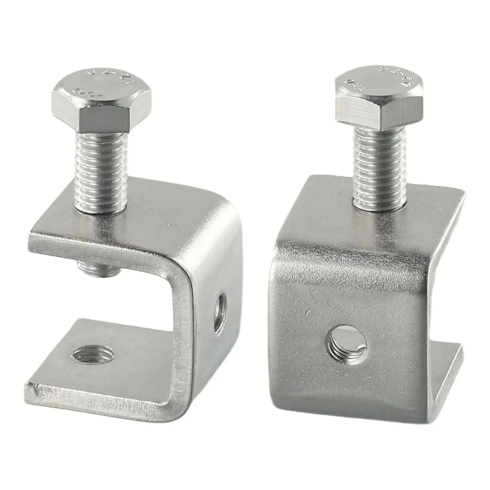 1/2/4pcs Stainless Steel C Clamps Jaw Tiger Clamp Mounting Small Desk Clamp Heavy Duty Woodworking Adjustable Fixed Holder Clip