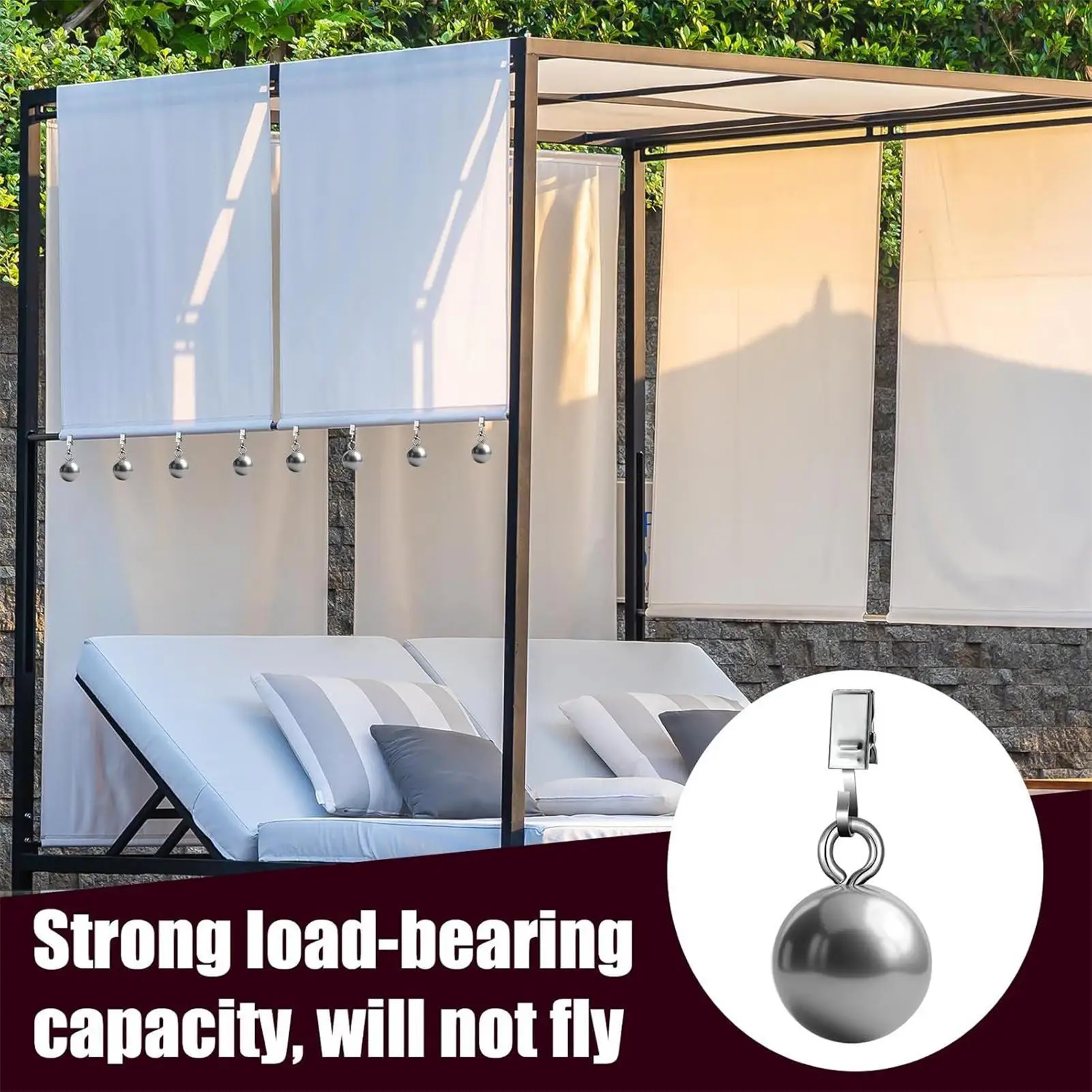 Tablecloth Weights 12 Pieces Stainless Holder Tablecloth Holder With Clamp For Outdoor Picnic Party Dining Kitchen Patio Camping