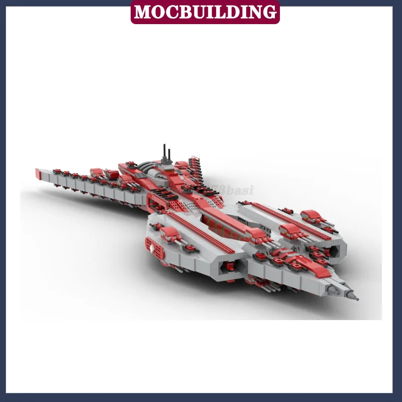 MOC Space Fighter Heavy Transport Model Building Block Assembly Starship Collection Series Toy Gifts