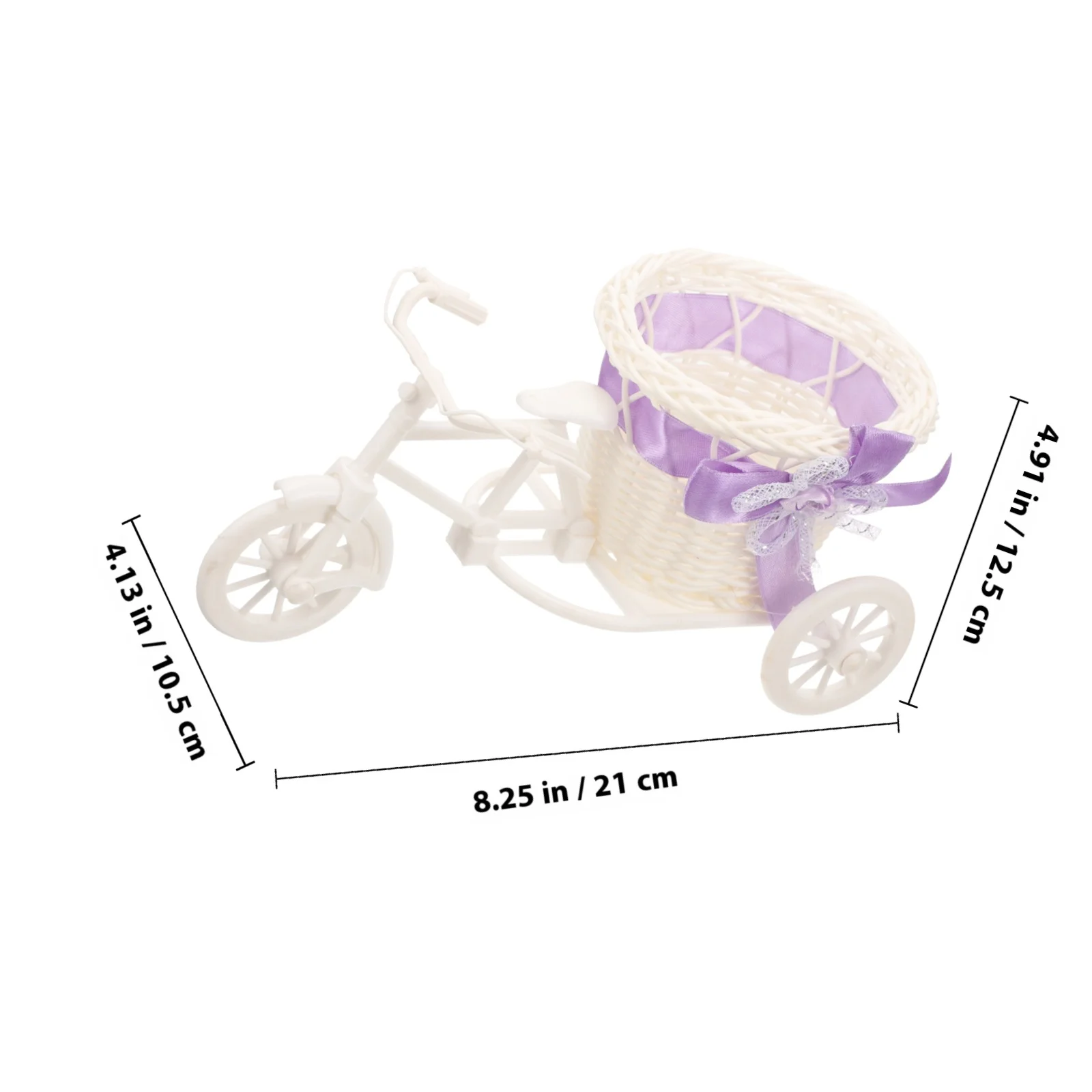 دراجة ثلاثية العجلات سلة للزهور صغيرة المنسوجة سلة تخزين الحلوى دش حفل زفاف لصالح هدية التعبئة الديكور