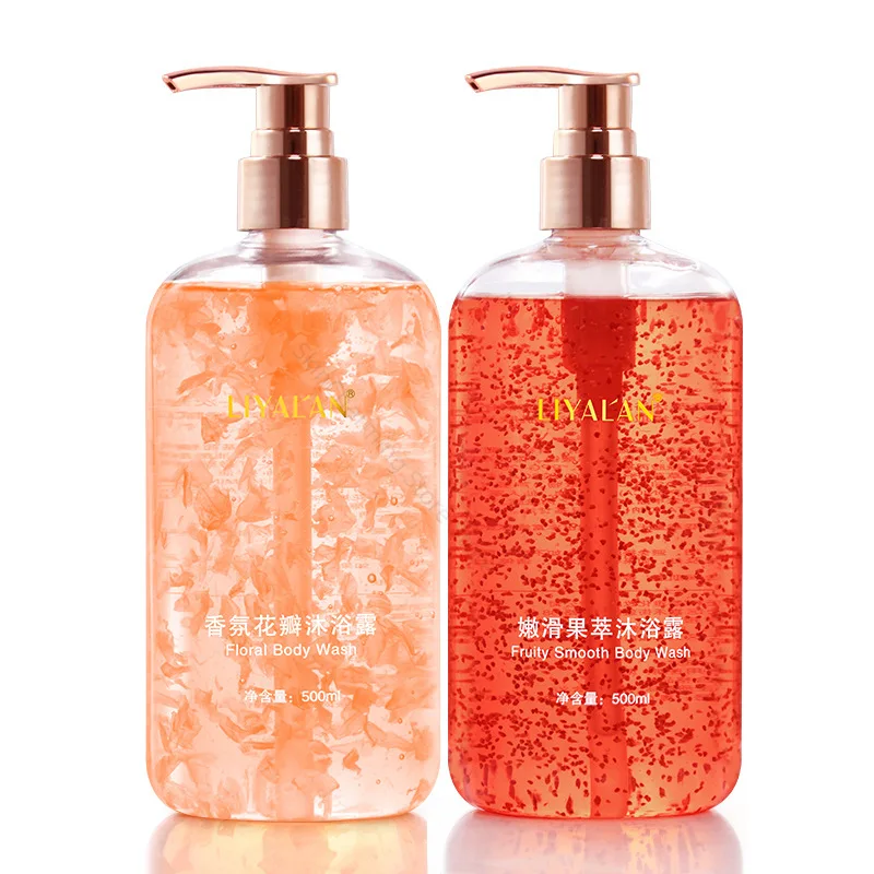 OEM Amino Acid Fragrance Shower Gel Clean, Moisturizing and Long-lasting Jasmine Petal Shower Gel 500ML