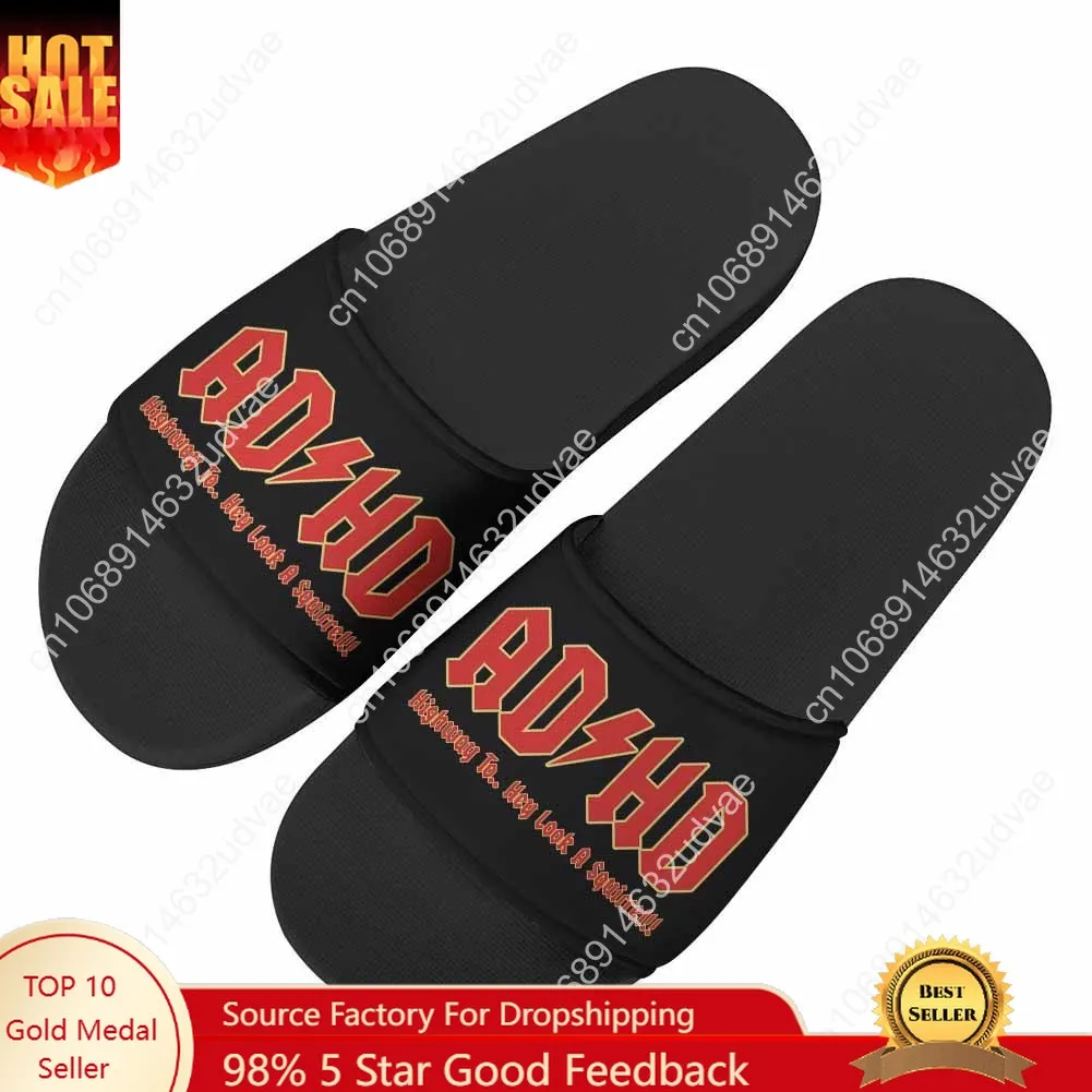 

Go All Out Adult ADHD Highway to Hey Look A Squirrel Funny Music Slippers Water Shoes Men Women Teenagers Custom Made Slipper