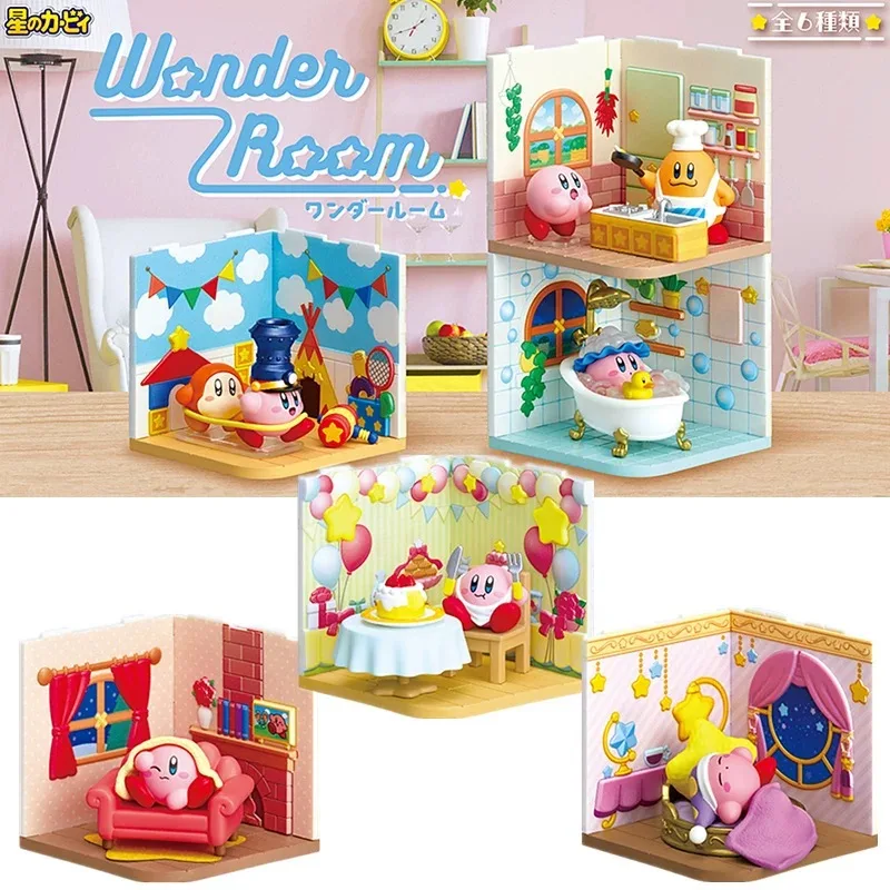 

Re-Ment Original Kirby Figures Wonder Room Kirby Waddle Dee Play Kitchen Party Bath Living Bed Room PVC Action Figure Toys Gift