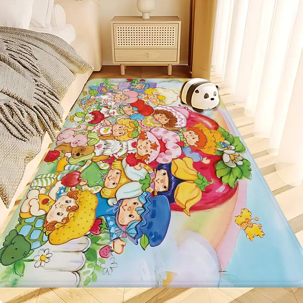 S-Strawberry Cute S-Shortcake-S Bath Mat Nordic Style Home Doormat Bathroom-Toilet Mats Bedroom Welcome Doormat