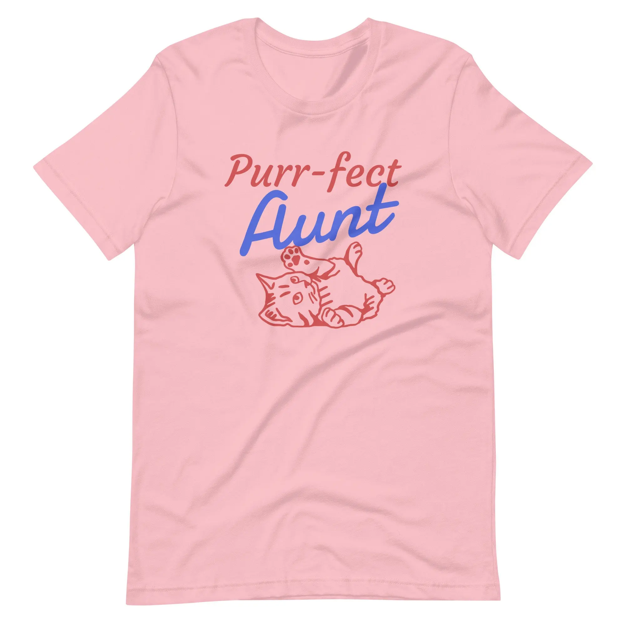 Purr-fect Aunt Tee Shirt For Women Cute Cat Gift Idea for Best Auntie Bella Canvas Unisex T-Shirt