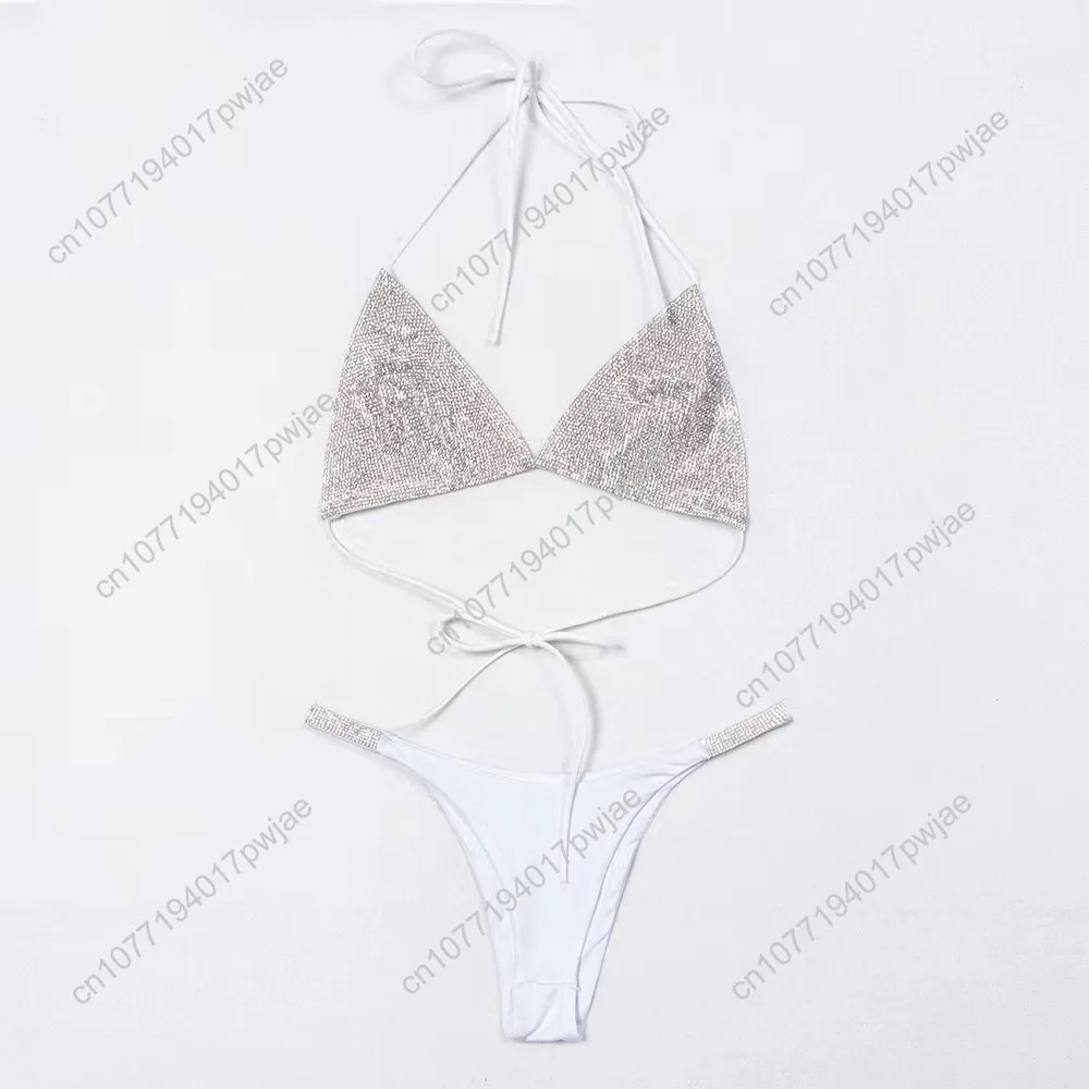 Picture 7: Solid color bright color bikini split swimsuit summer seaside beach pool bikini