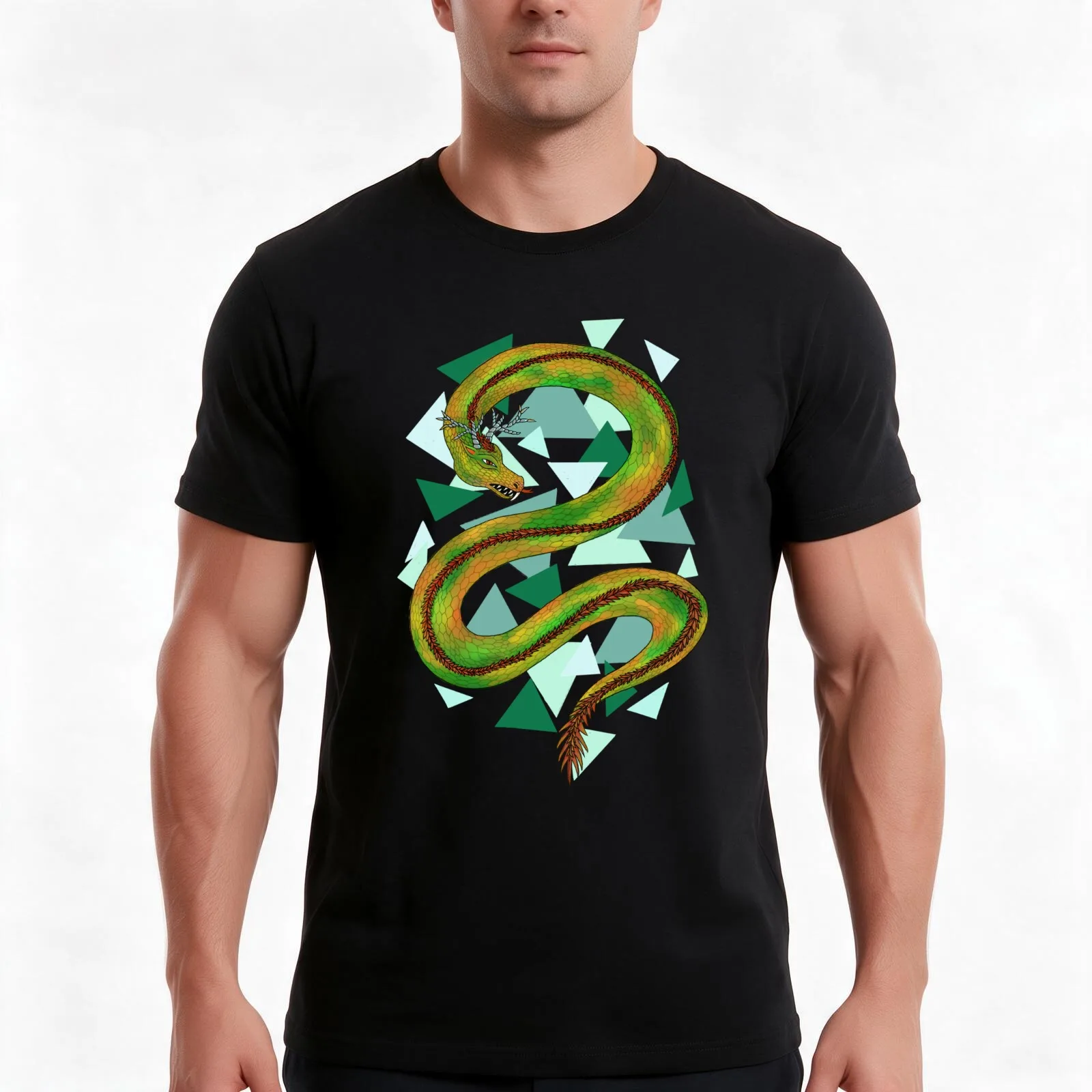 A rare picture of the mighty forest dragon T-Shirt, Summer Casual Cotton Tee, Oversized Streetwear Tops, Vintage Graphic Print