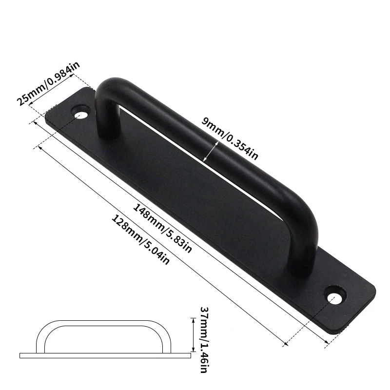 

2/3pcs black cabinet handle easy to install suitable for indoor and outdoor use used for cabinet doors drawers sliding doors etc