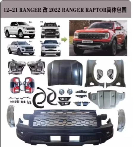 

Best Selling Body Kit Car Bumpers for Ranger 2012-2021 T6 T7 T8 Upgrade Ranger Raptor 2022 T9 Bodykit