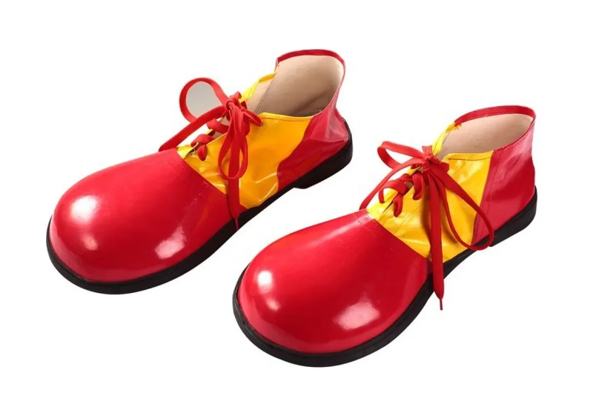 Halloween  Clown Shoes Stage Show Leather Shoes Red 2026