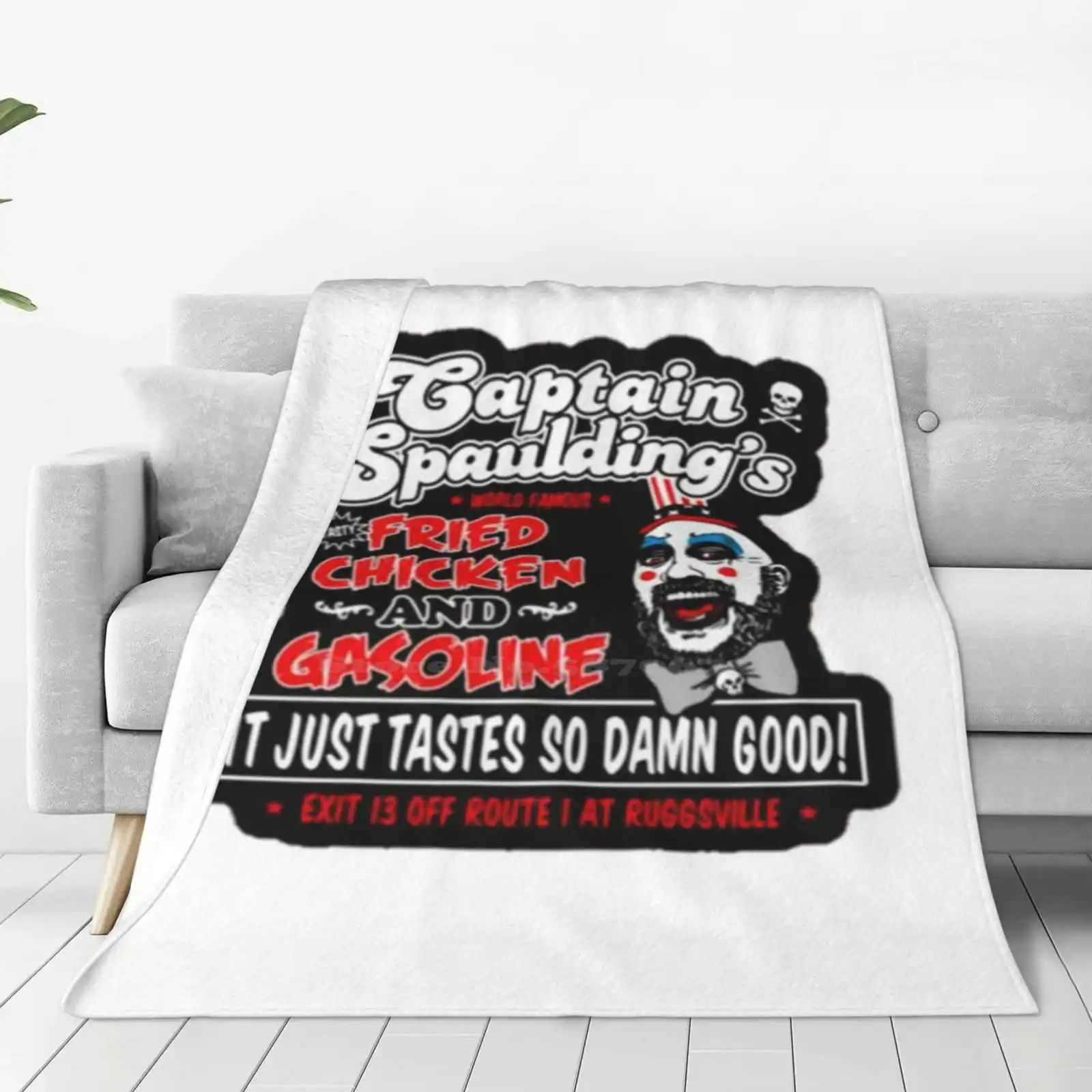 Captain Spaulding It Just Tases So Damn Good! Top Quality Comfortable Bed Sofa Soft Blanket Horror Captain Spaulding House Of