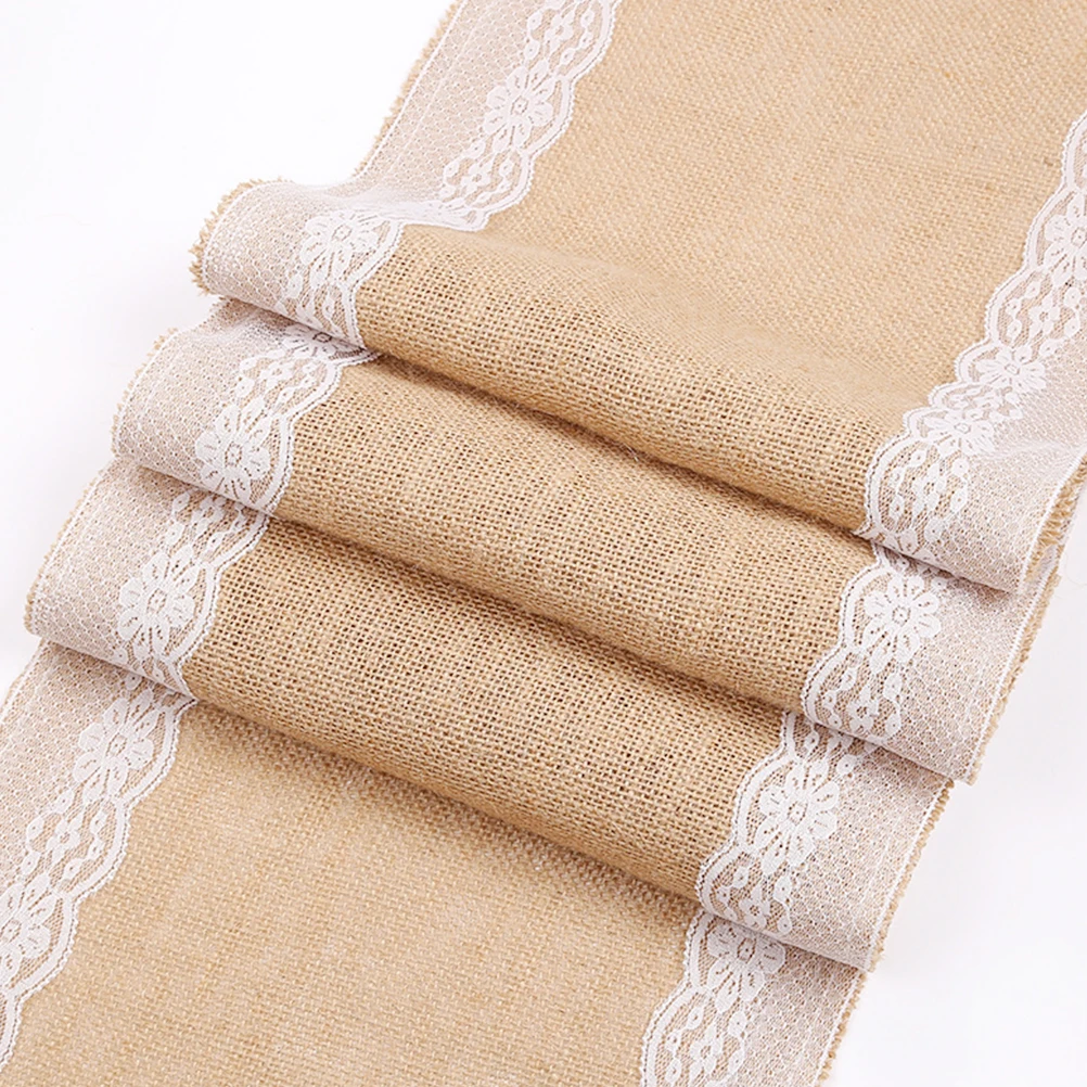 

30X275Cm Simple Lace Tablecloth Wedding Party Table Cover Decorative Floral Pattern Buffet Coffee Table Decoration Romantic