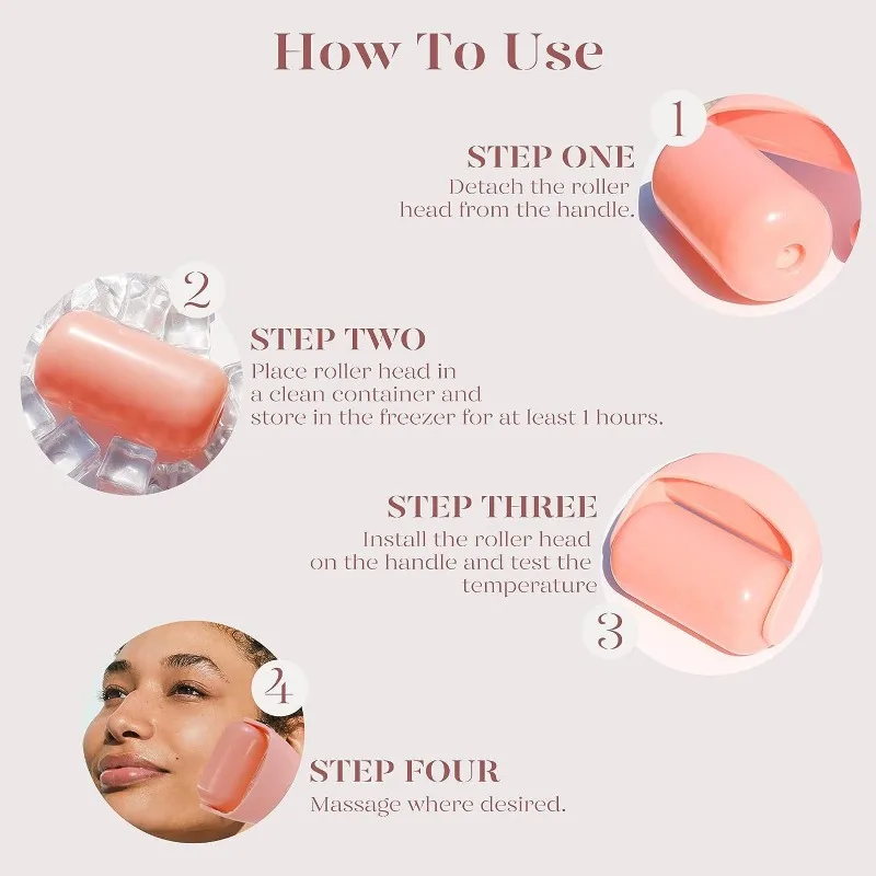 Ice Head Facial Roller Massager Cold Compress Beauty Roller Skin Lifting Facial Massage Tool