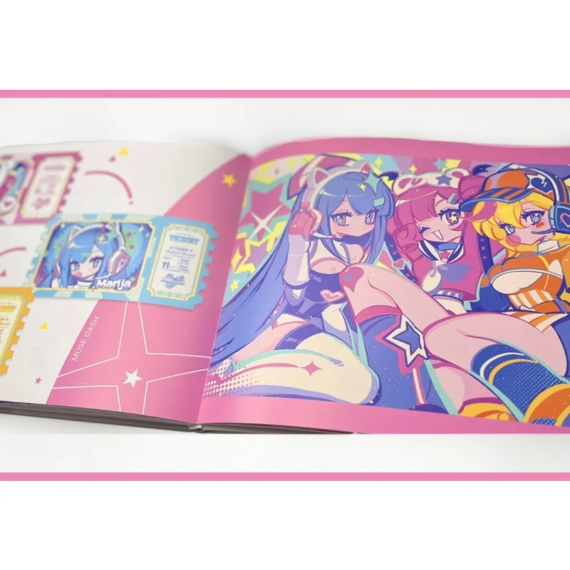 Chinese Edition Art Album Set Muse Dash VOL.1 Music Game Peripherals Cartoon Manga Collection Book Send Game Illustrations