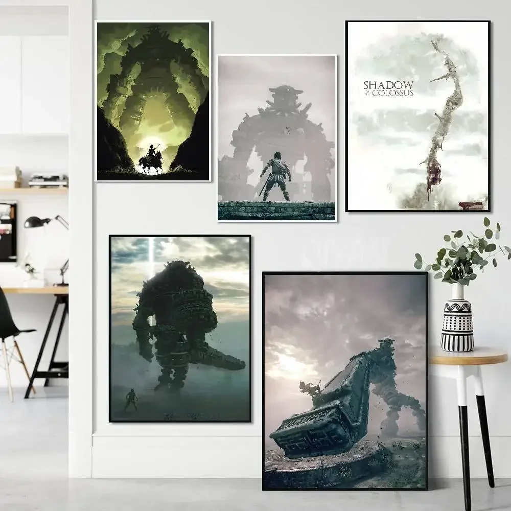 Shadow Of The Colossus Video Game For Poster Waterproof Wall Art Sticker For Bar Vintage Room Decor High Quality Print Gift