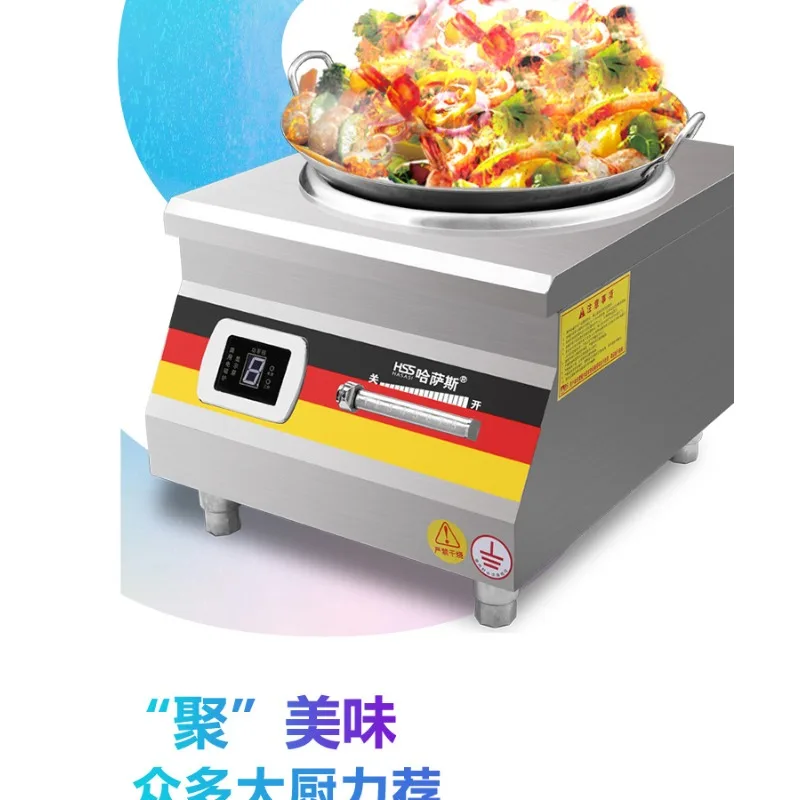 Kompor listrik cekung komersial 10000w kompor meja untuk sekolah, katering, kantin, dapur, daya tinggi komersial