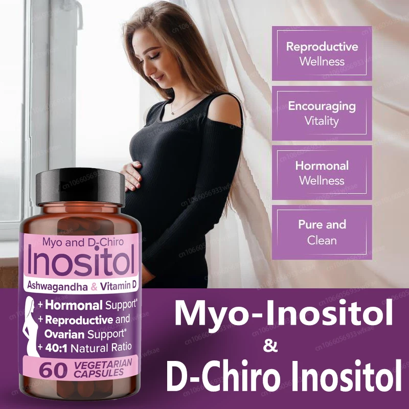 

Inositol Supplement D-Chiro Inositol Ashwagandha&Vitamin D Female Hormone Balance for Women Reproductive Health