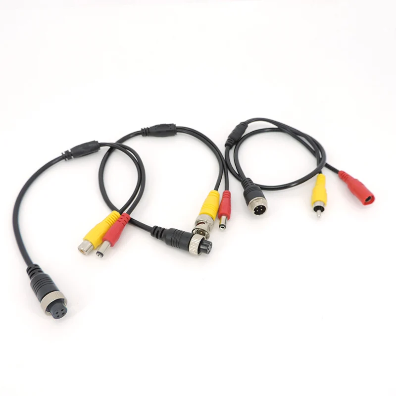 Aviation Head M12 4Pin male female to BNC DC RCA MALE FEMALE Extension Connector Cable Adapter for CCTV Camera Security