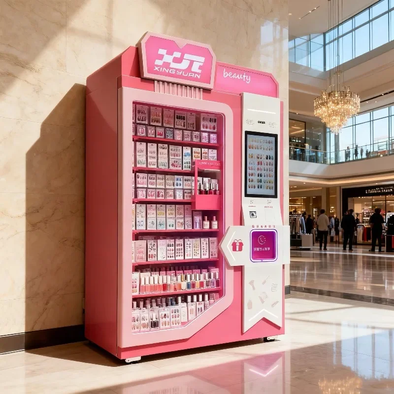 FL Commercial Auto Beauty Vending Machine Touch Screen Payment False Lashes Nail Cosmetic Vending Machine For Mart