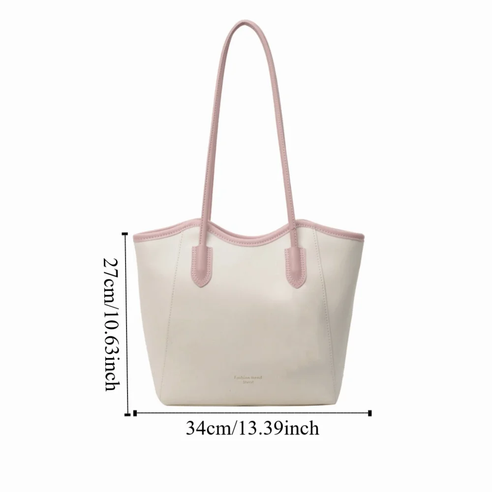 Einfache große Kapazität PU-Einkaufstasche Handtasche minimalistische Damen Umhängetasche Ins Style Unterarmtasche Frauen