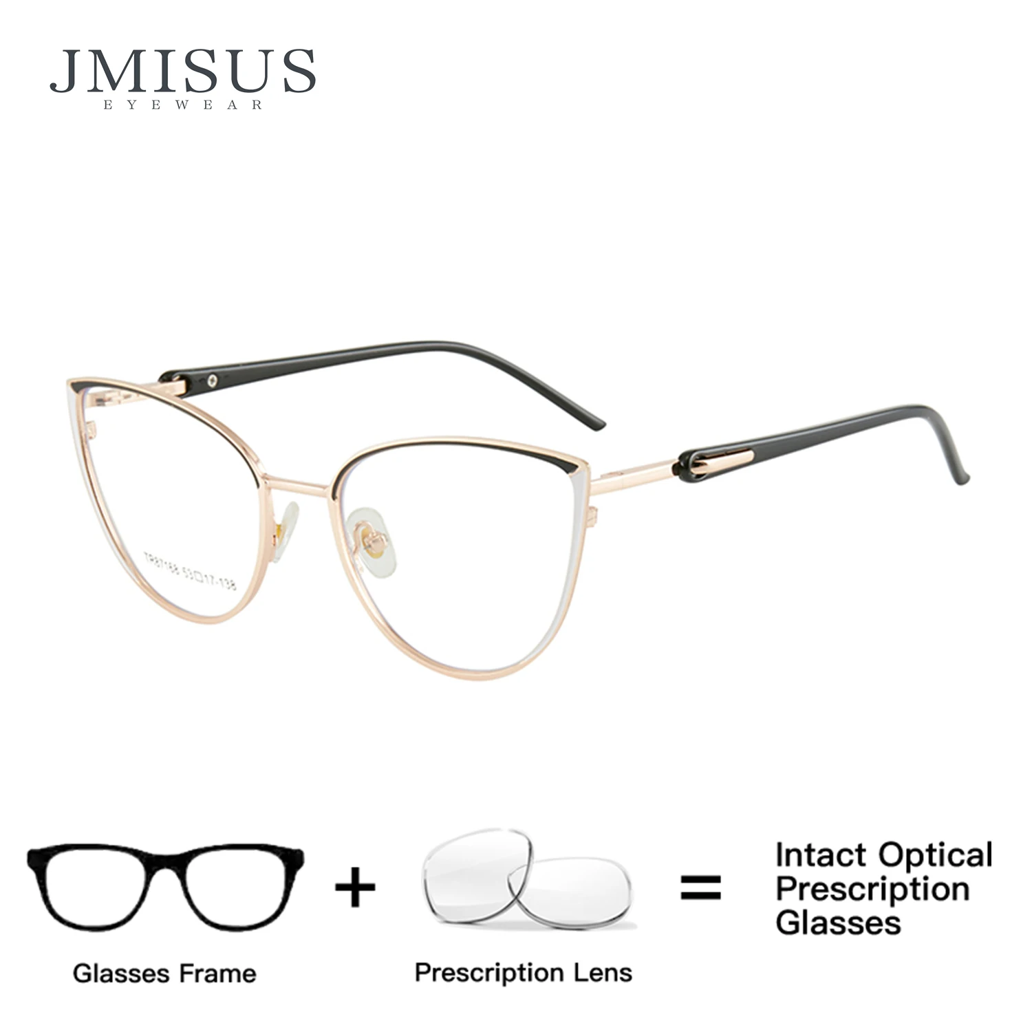 

JMISUS Fashion Cat Eye Prescription Glasses for Women Popular Anti Blue Light Photochromic/Progressive Optical Eyeglasses