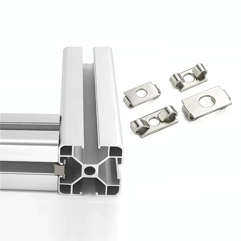Spring Elastic Connector EU/GB 3030 4040 4545 Series Carbon Steel Aluminum Profile Accessories Built-in Fitting Fastener