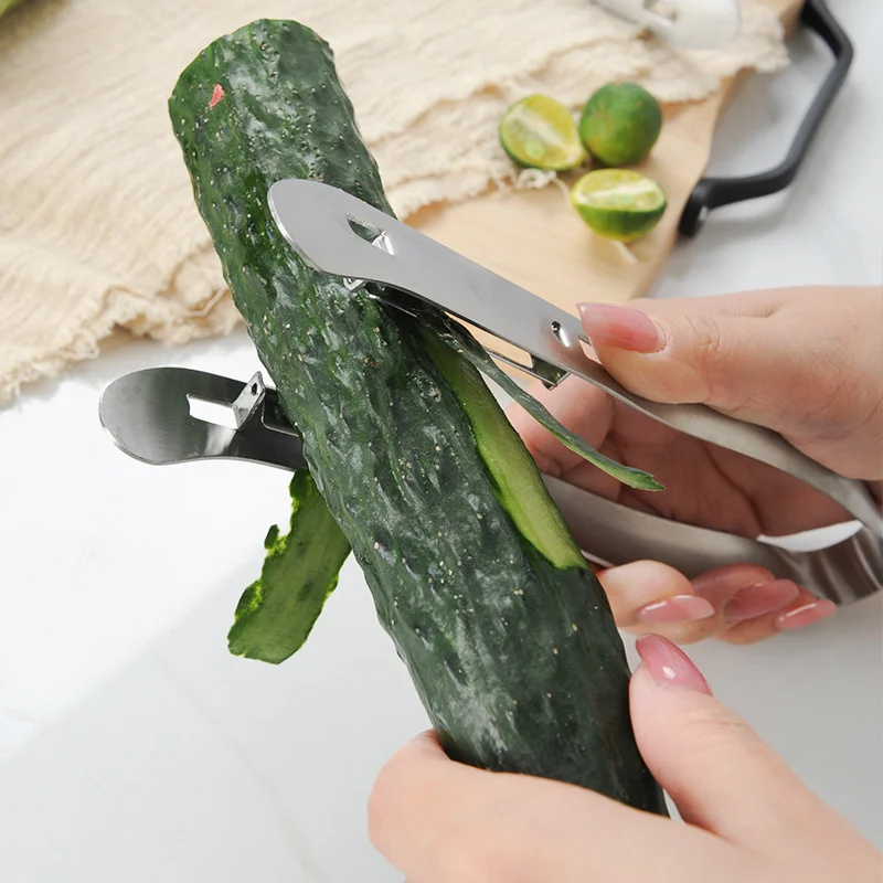 Kitchen Vegetable Tools Gadgets Stainless Steel Double-sided Asparagus Yam Cucumber Potato Peeler  Fruit Knife