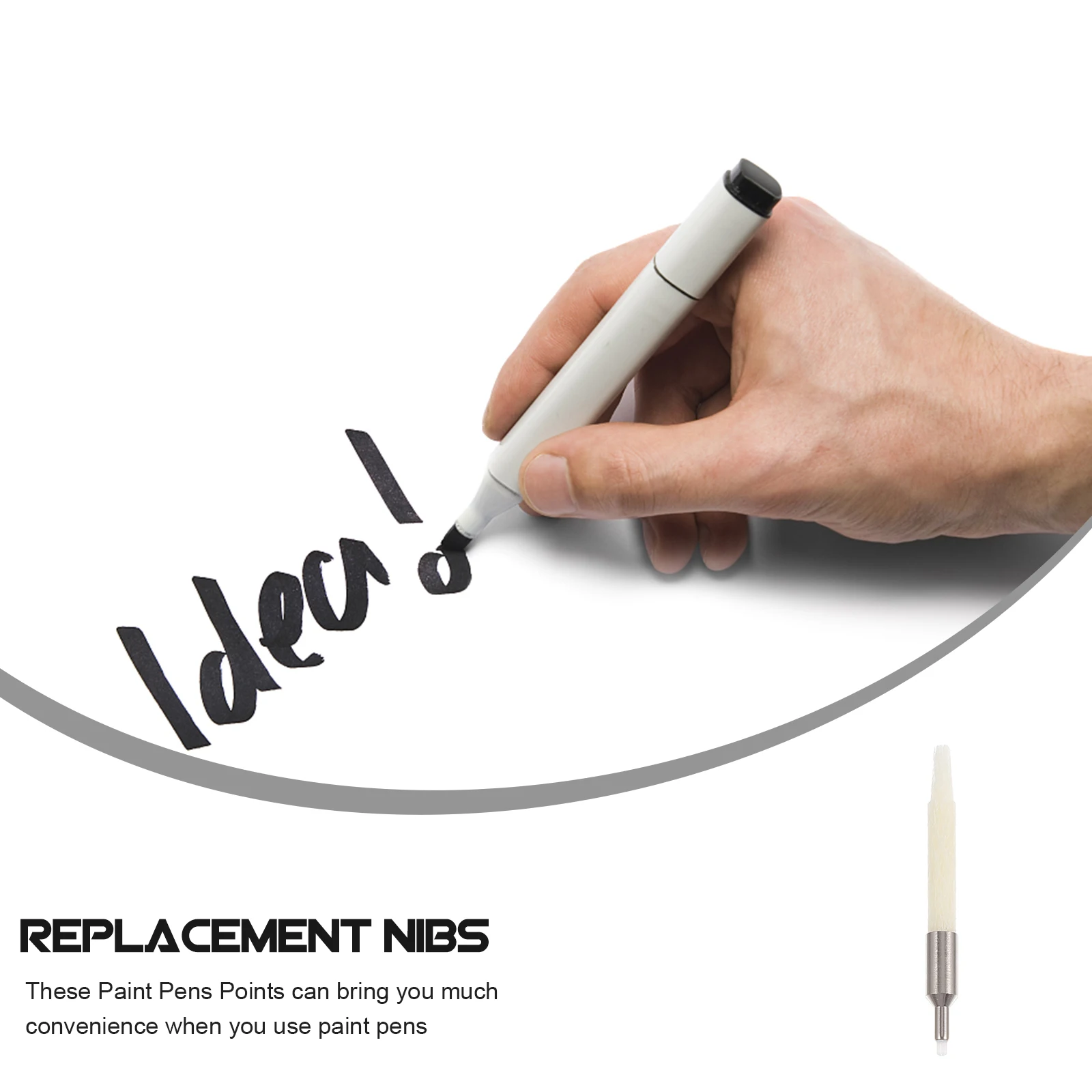 

3pcs Marker Pen Nibs Fine Point Replacement Tips For Paint Markers Portable Oil Painting Pen Points Refillable Writing Tool