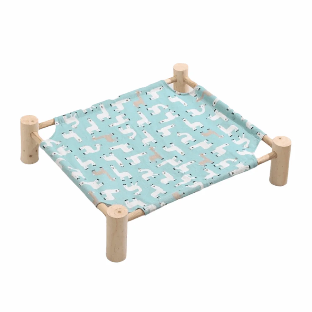

Comfortable Wood Pet Camp Bed Sturdy Detachable Kitten Sleeping Bed Durable Breathable Cat Bed Kitten Accessories