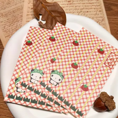 50 매 카와이 메모 패드 팬더 토마토 낙서 M5 종이 패드 예술을위한 스크랩북 재료 Diy 공예 앨범 저널 플래너