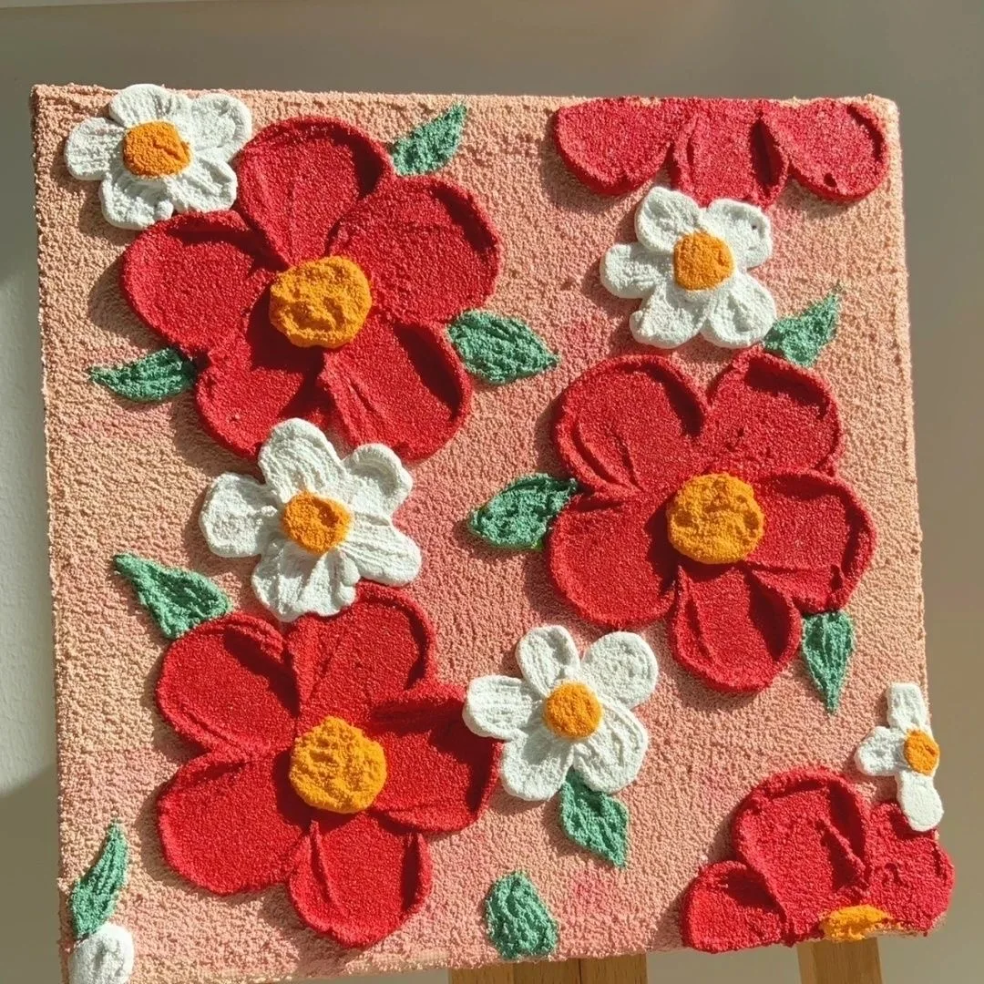 

A-0328 Serene Floral Bud Painting