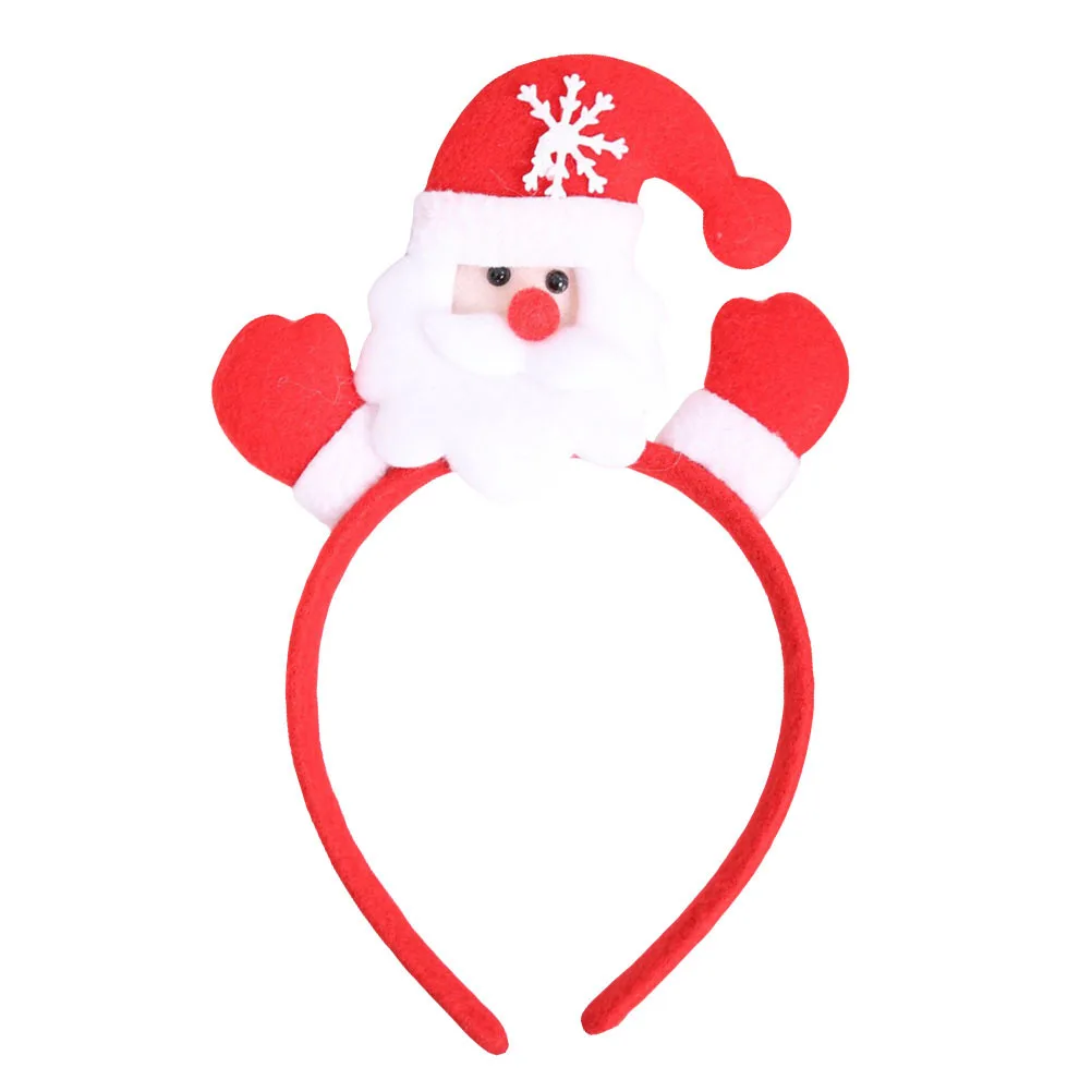 

Christmas Glow Hairband Santa Claus Red Creative Headwear for Parties Festive Decorations Christmas Glow Hairband