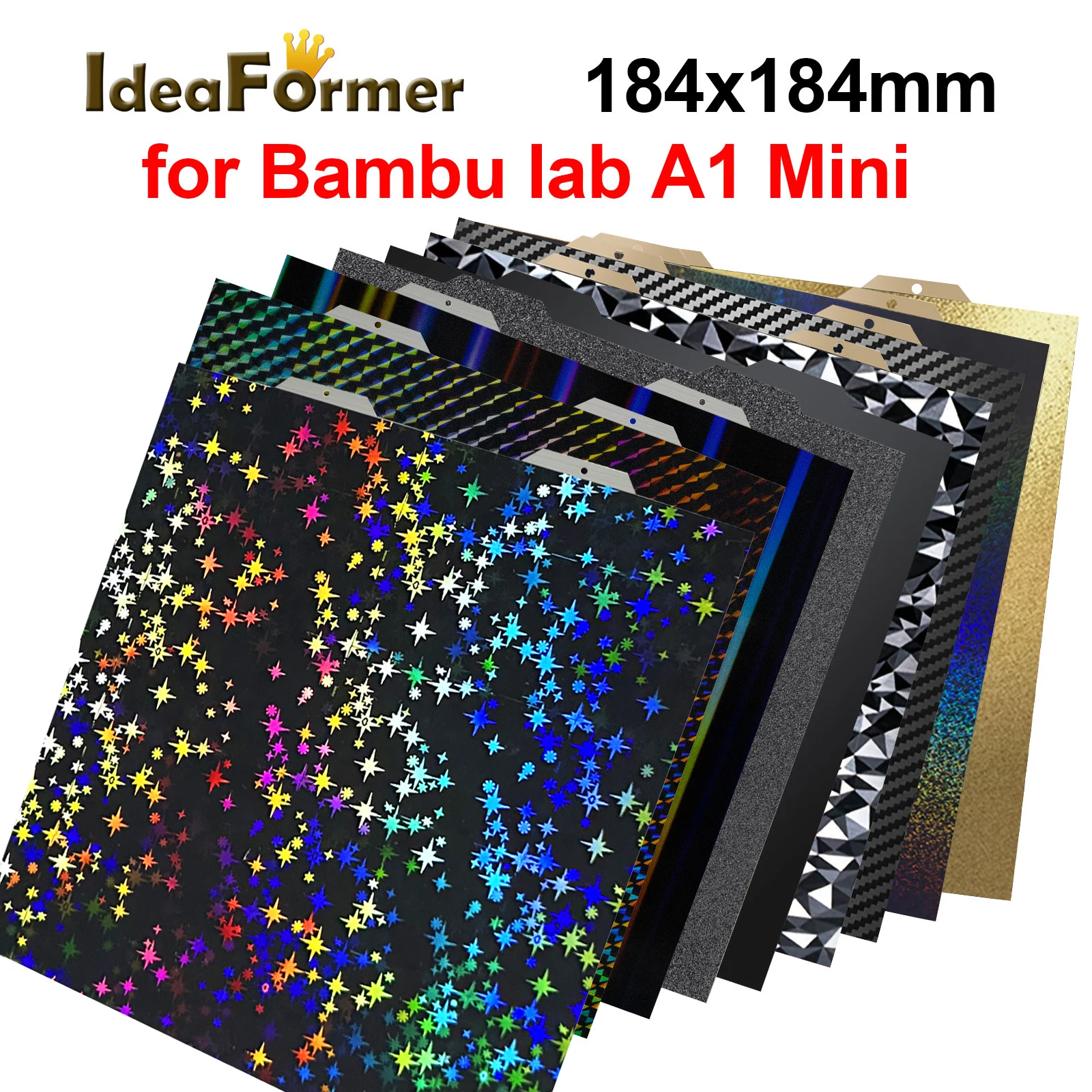 For A1 mini build plate PEI PET PEO PEY H1H 184mm Spring Steel Double Side Printing Magnetic Sheet for Bambu lab A1Mini Heatbed