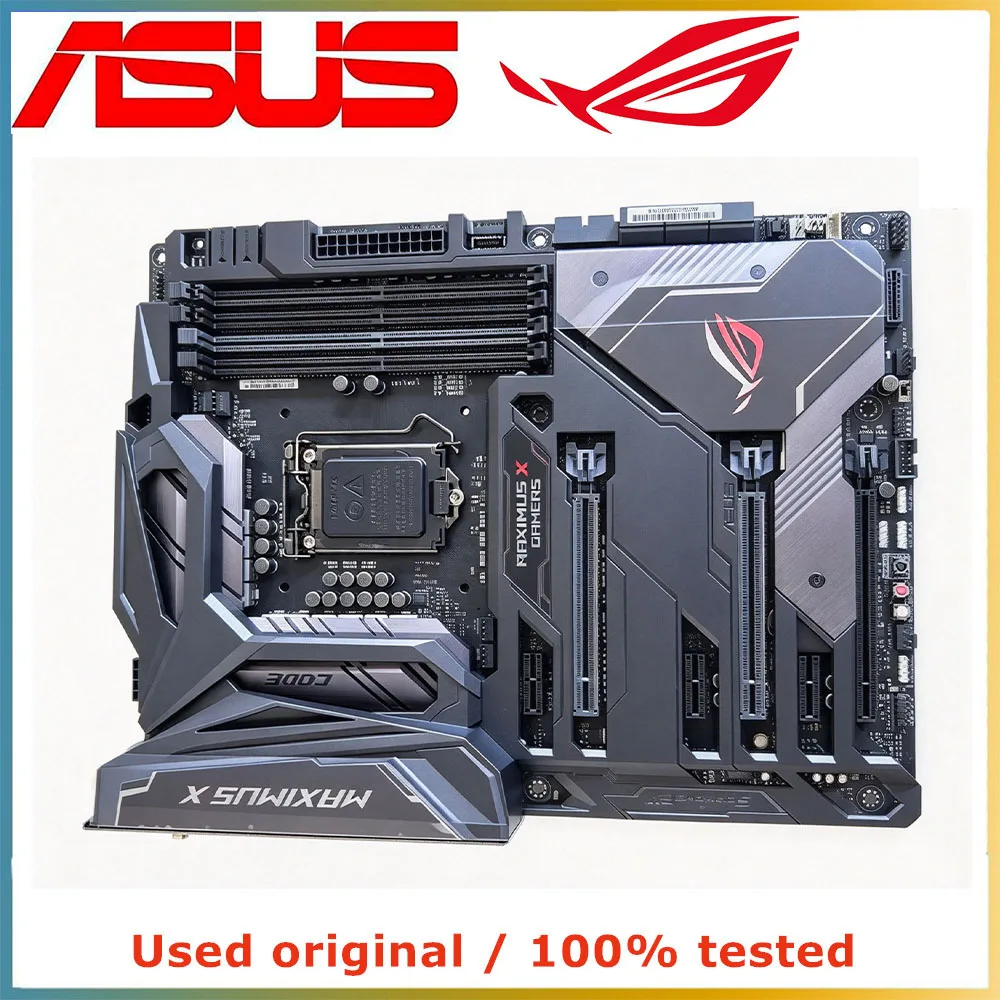 For ASUS ROG MAXIMUS X CODE Motherboard Support 8600K i7-9700K 9700 CPU DDR4 ARGB USBC M.2 Z370 ATX Mainboard