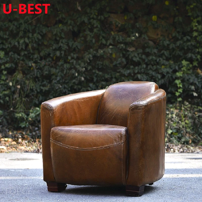 

U-best American Vintage Style Comfortable Relaxing Armchair Lounge Accent Single Seat Sofa Chair For Living Room