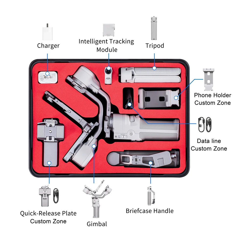 

For DJI RS4 Mini Hard Carrying Case Explosion-proof Case Hand-held Case Handbag For DJI RS4 Mini Handheld Stabilizer Accessories