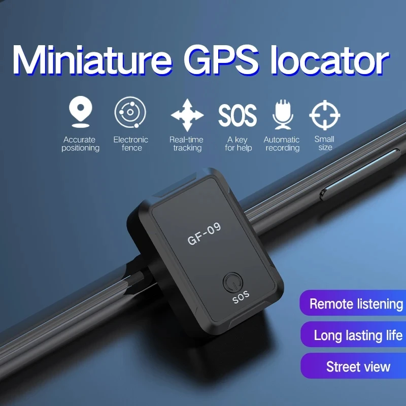 Magnetic GF09 GSM Mini GPS Tracker 2G Real TimeTracking Locator-Device Mini GPS Real Time CarLocator Tracker Tracking Device