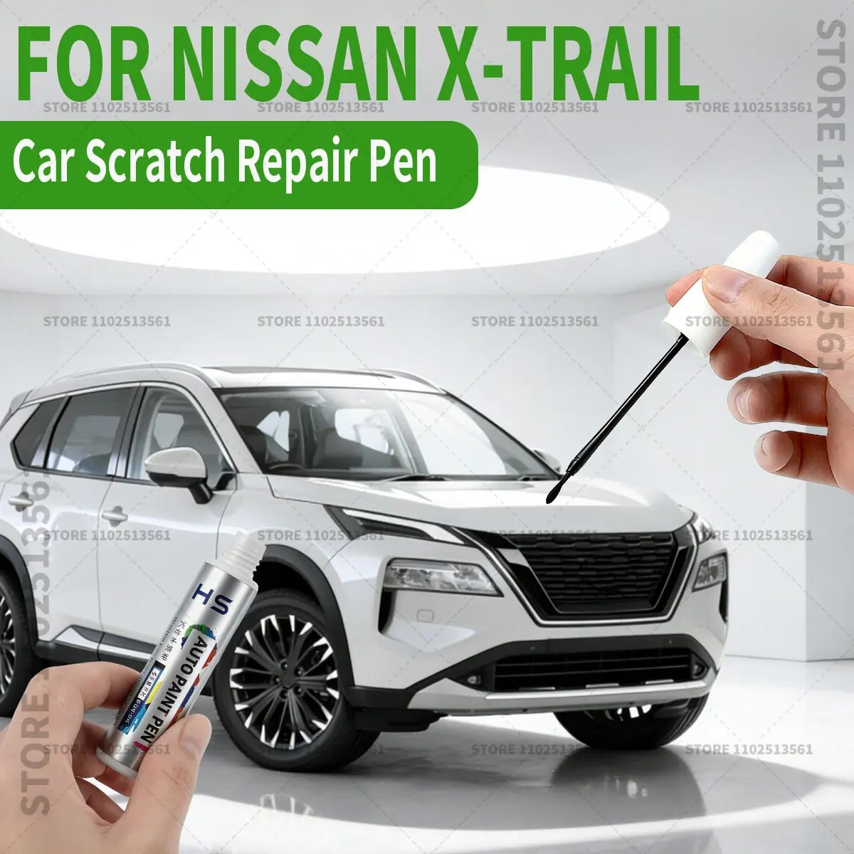 For Nissan X-TRAIL Paint Repair Pen Touch Up Scratch Remover DIY Car Accessories White QAC QBE Black G41 Gray K51 Red NBL Gold