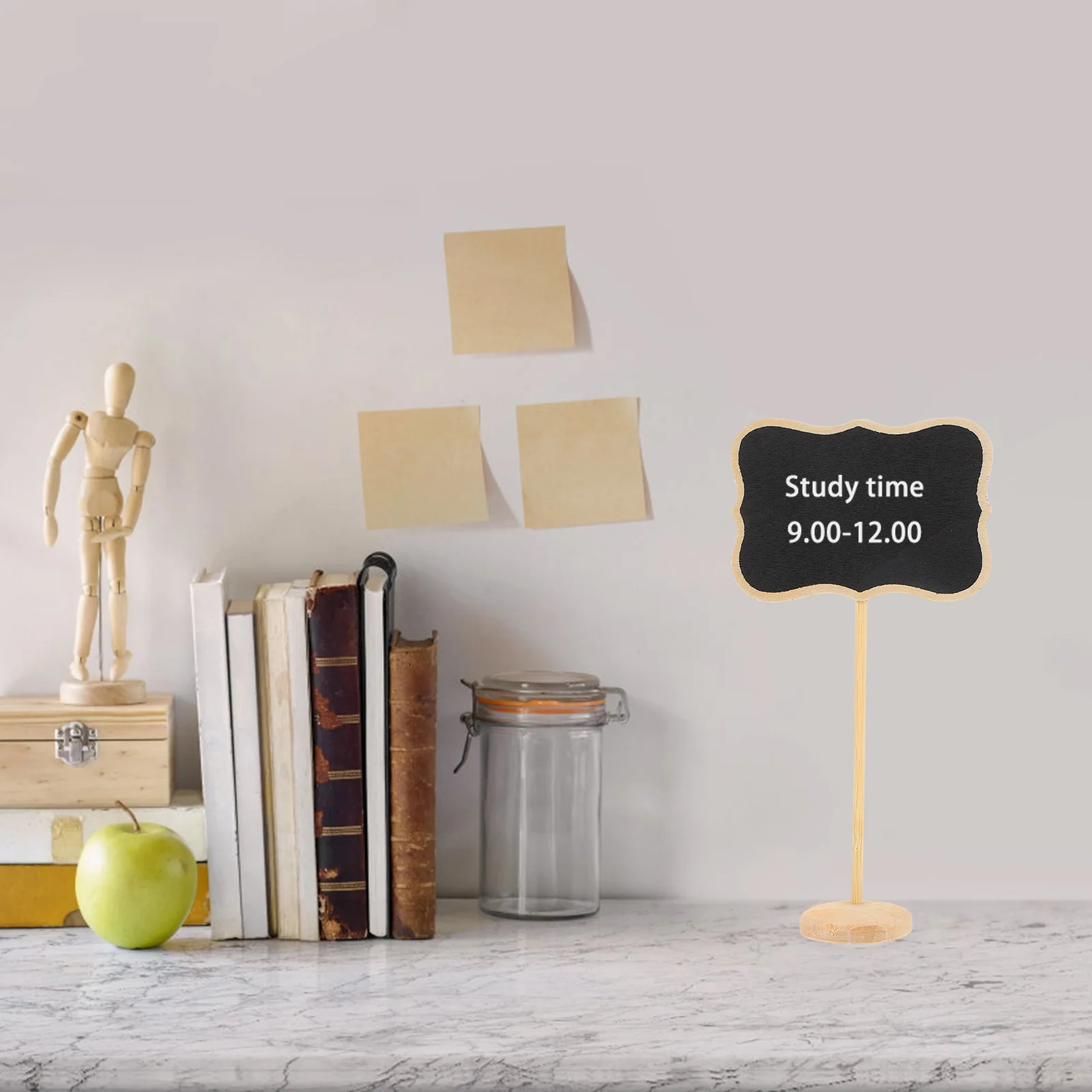 10 قطعة علامات لوحة رسائل السبورة الصغيرة قابلة للمسح وقابلة لإعادة الاستخدام محمولة للمنزل والمكتب ديكور الزفاف علامة سبورة صغيرة #3