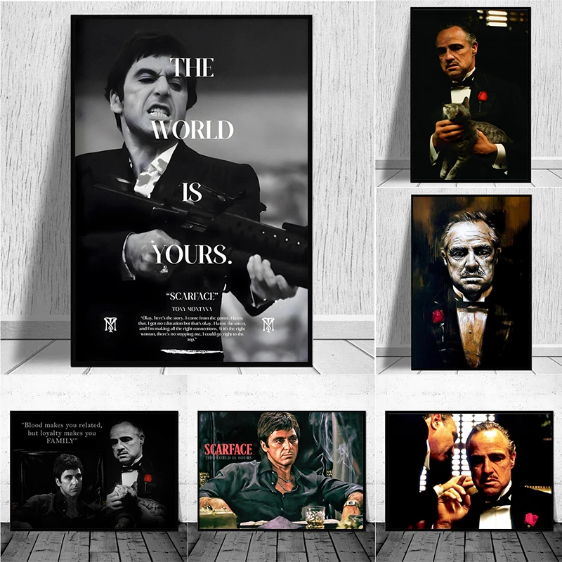 5D DIY Diamant Malerei Neue Scarface Pate Klassische Gangster Film Stickerei Volle Runde Kreuz Stich Mosaik Wand Dekoration