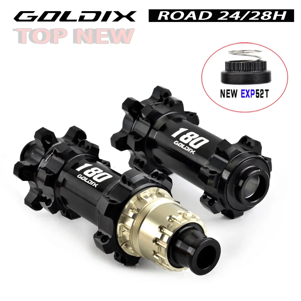 

GOLDIX R180 28 Holes Road Bike Hub EXP 52T Ratchet Road/Gravel Bike Hub HG/XDR FreeHub Body for SHIMANO and SRAM 11/12 speed