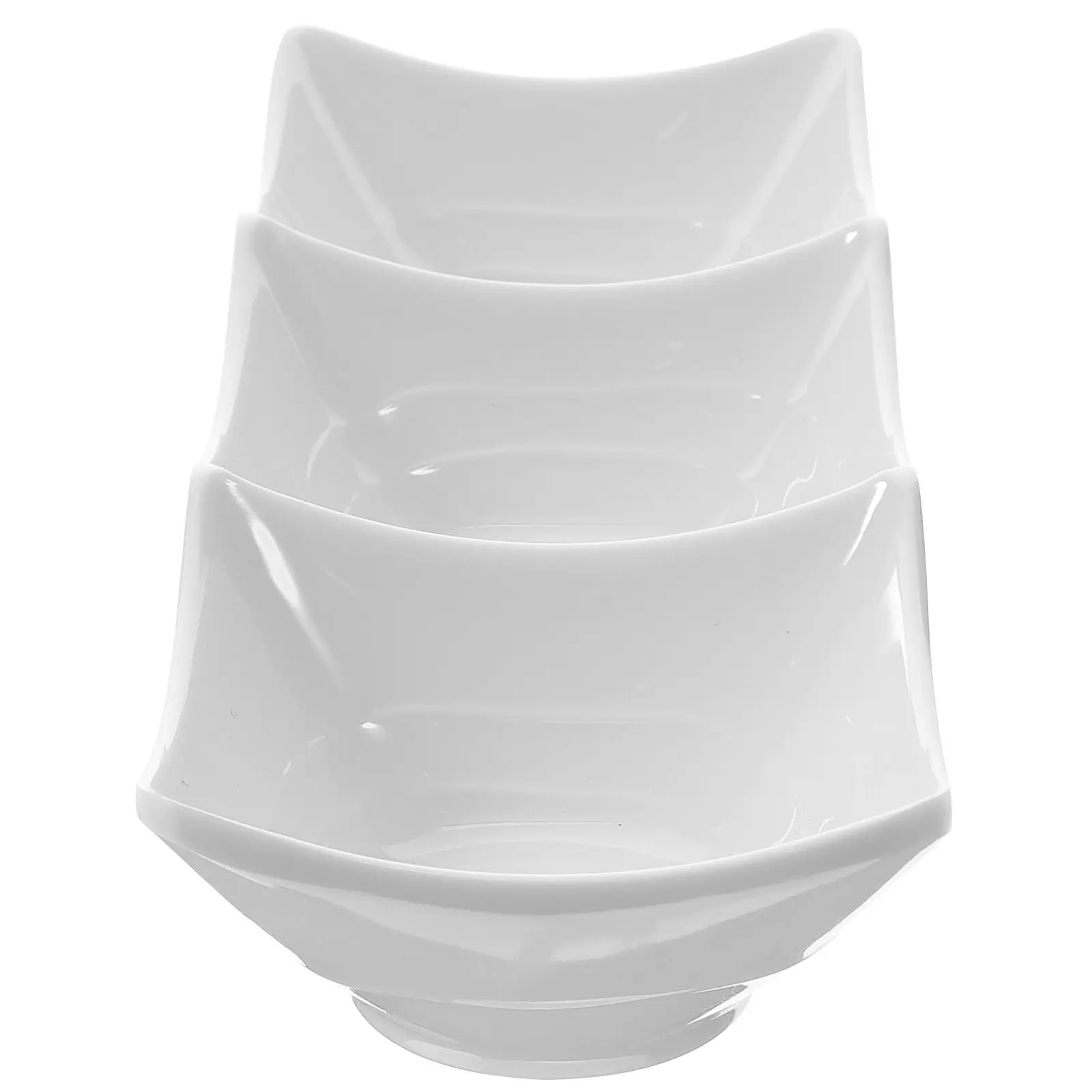 Plato Multiusos de 3 Compartimentos para Salsa de Soya, Aceite y Wasabi, Reutilizable, de Plástico con Apariencia de Acero Inoxidable, para Comida Asiática