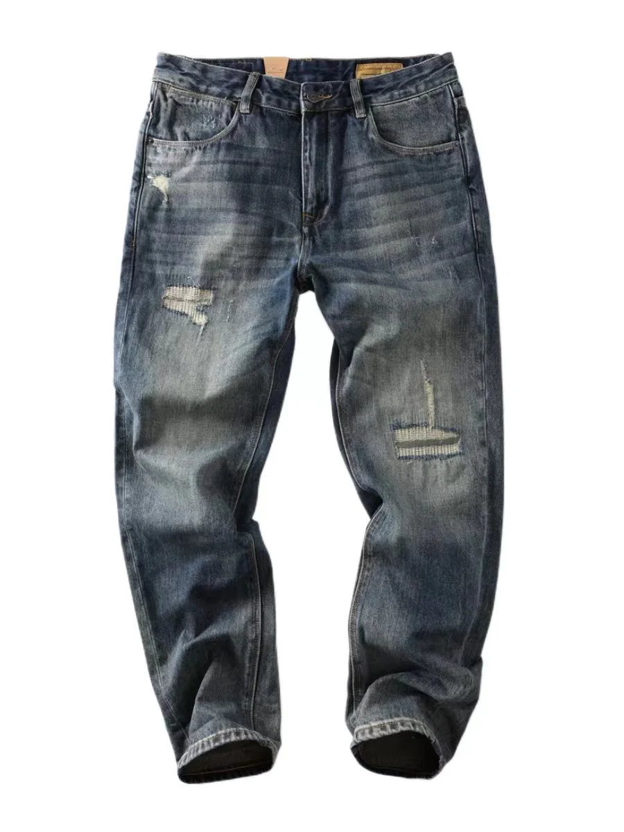 

Мужские повседневные джинсы American Sle: модные, рваные, прямые, свободные, универсальные, для отдыха, весна-осень