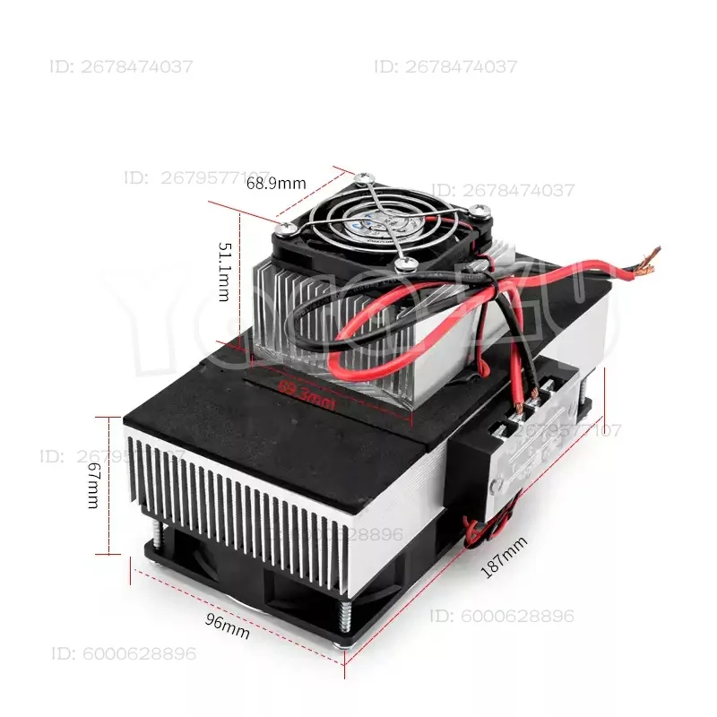 DIY Electronic Refrigerator Electronic Air Conditioner 12V Semiconductor Refrigeration Film Pet Cooling Air Radiator Cooler