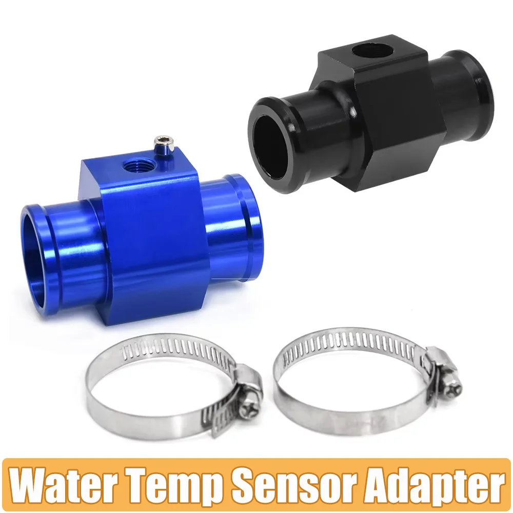 Watertemperatuur Sensor Adapter Pijp 28Mm/30Mm/32Mm/34Mm/36Mm/38Mm/40Mm Gauge Radiator Slang Adapter Blauw/Zwart