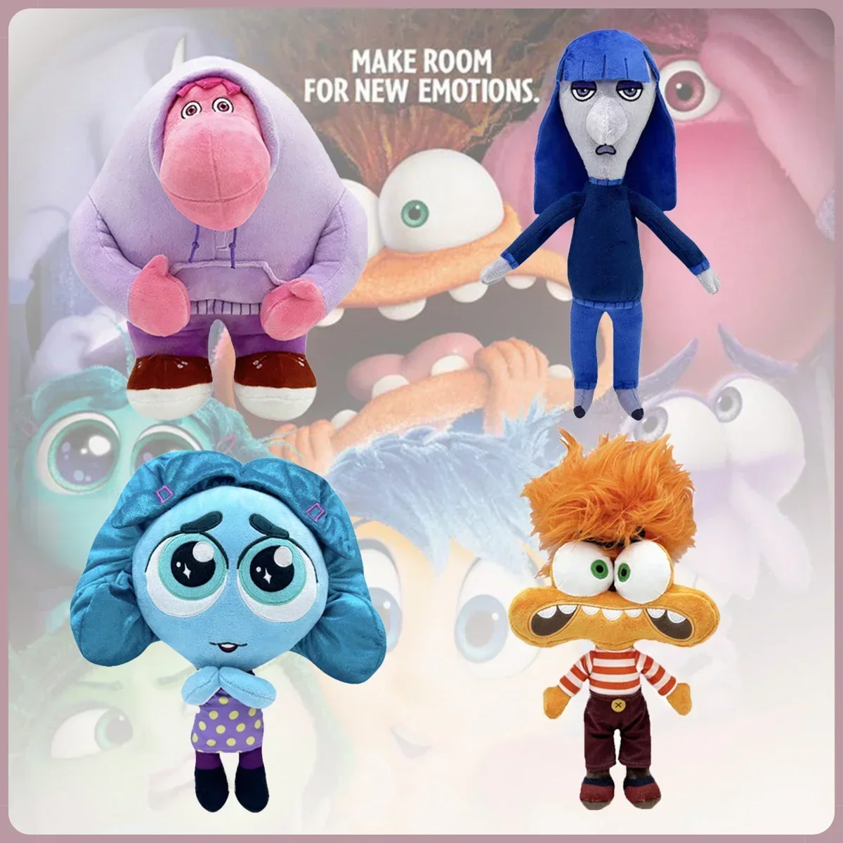 Inside Out 2 bambole di peluche Inside Out portachiavi peluche simpatico cartone animato peluche bambola farcito Anime periferiche giocattoli regali