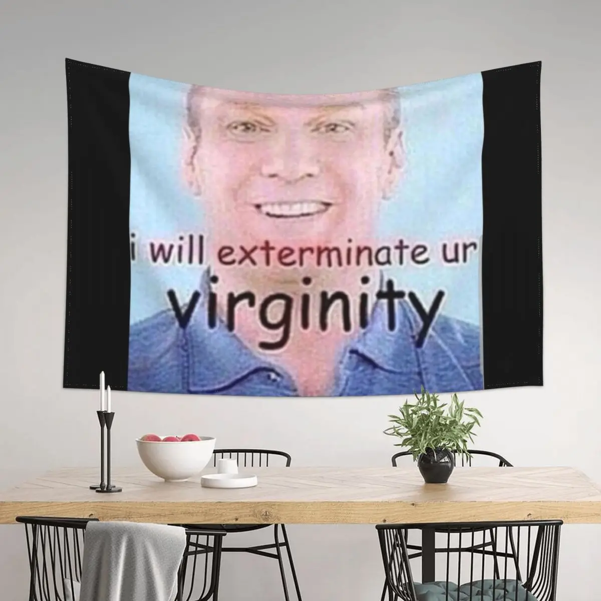 

Bob Duncan Exterminate Virginity Tapestry Room Decoration Accessories Room Ornaments Room Decor Aesthetic Tapestry