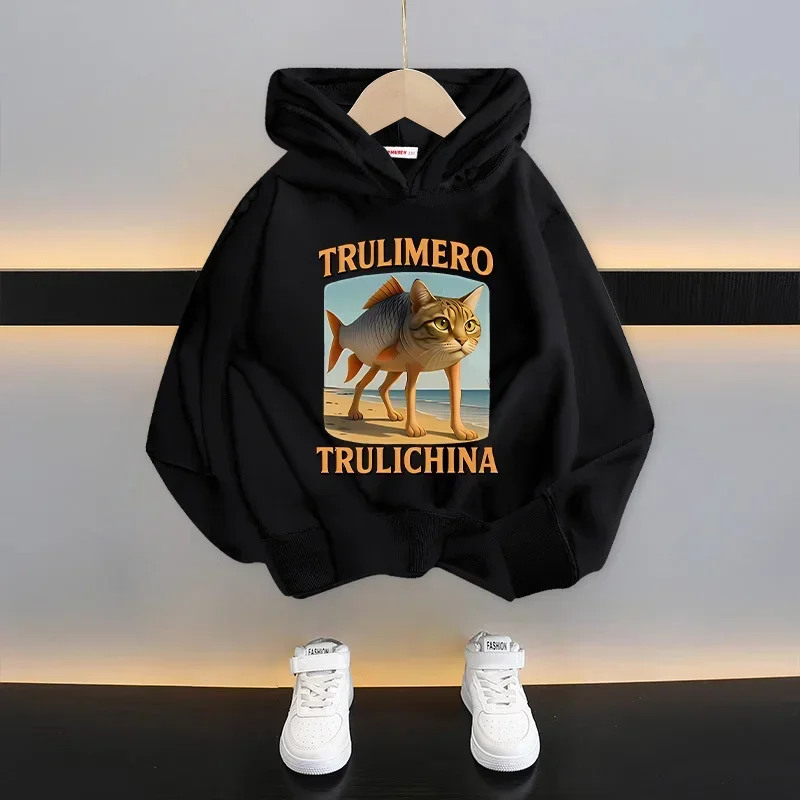 Italian Brainrot Kinder-Kapuzenpullover, lustige Cartoon-Grafik, dünne Sweatshirts, Tung Tungtung Sahur Casuals, lange Ärmel, Oberteile, Jungenkleidung – Detail 5